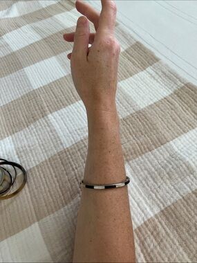 Stainless steal with Mother-of-Pearl Bangle Bracelet